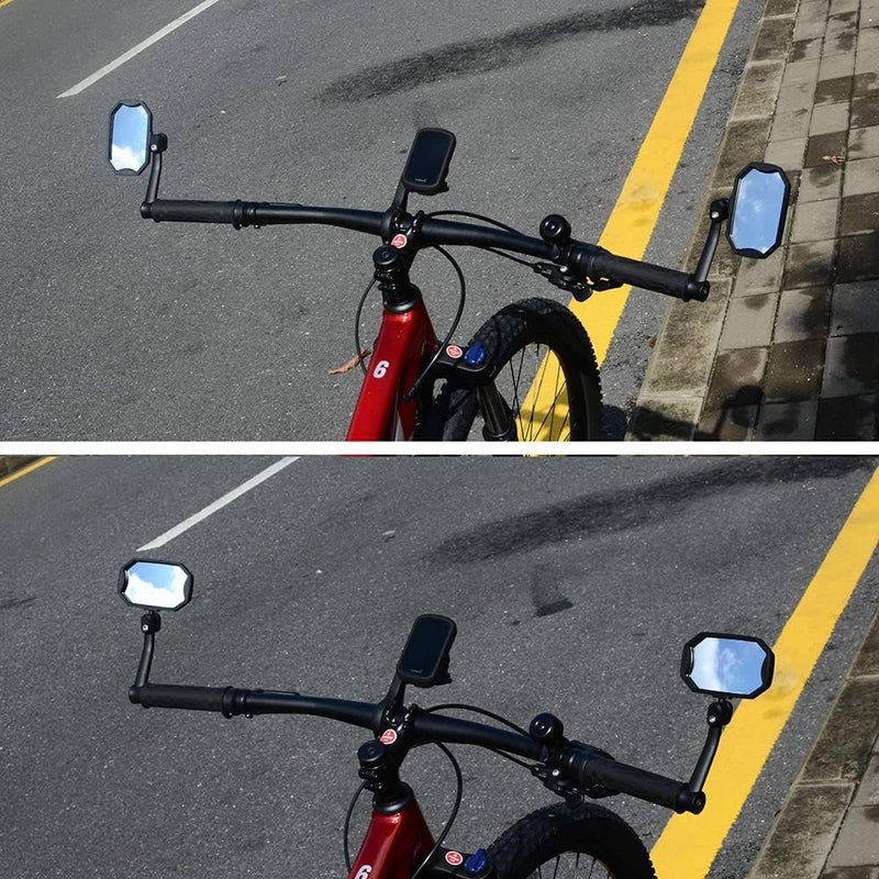 BriskMore Bar End Bike Mirrors, High–Definition Convex Glass Lens for E-Bike Handlebars, Scratch Resistant, Safe Rearview 1 Pair Bicycle Mirror(Right And Left Side) - Image 5